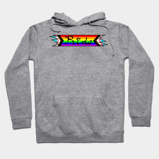 Trans POC LGBTQ+ Pride Ribbon Hoodie by HuskyWerewolf